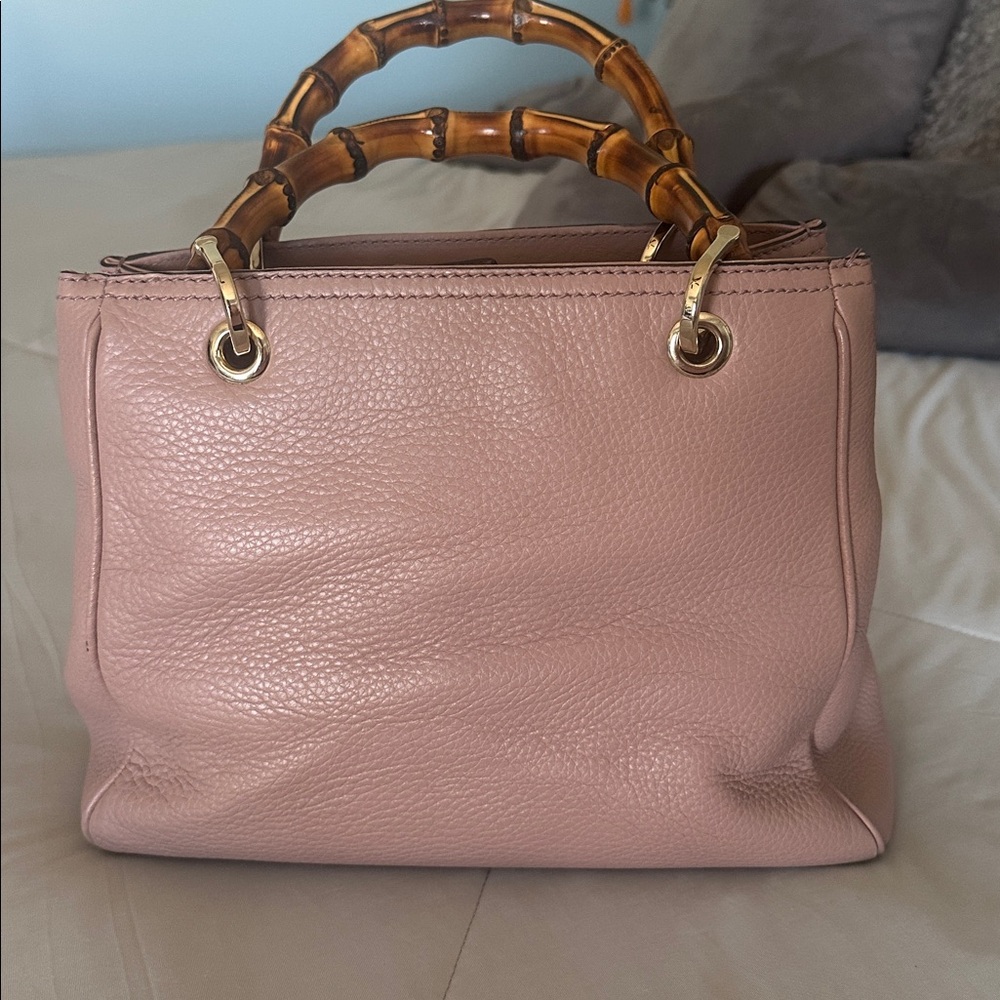 Gucci Bamboo Top Handle Small Shopper Handbag - Picture 2 of 11